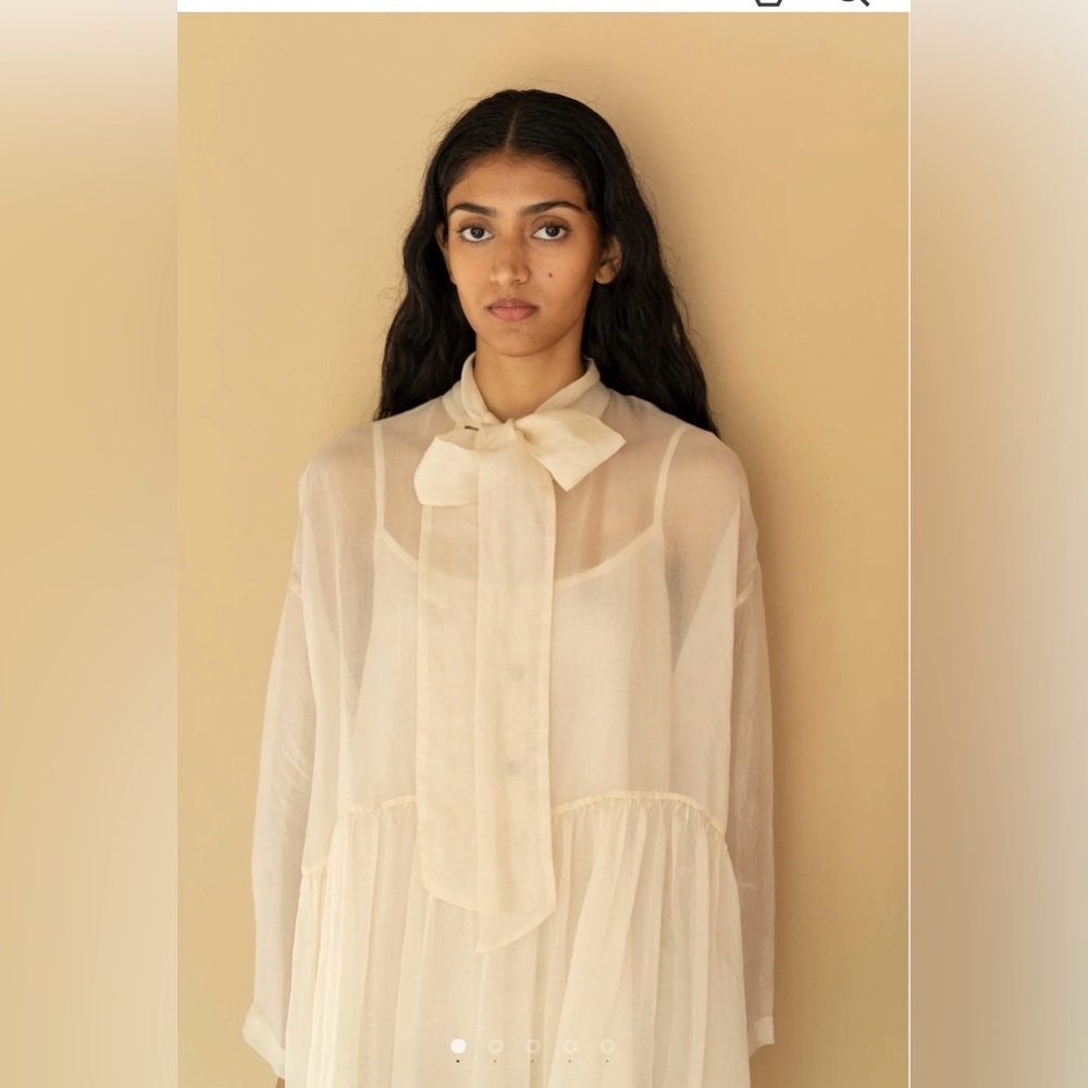 Runaway Bicycle Aouli Dress Ivory XS - Picture 5 of 10